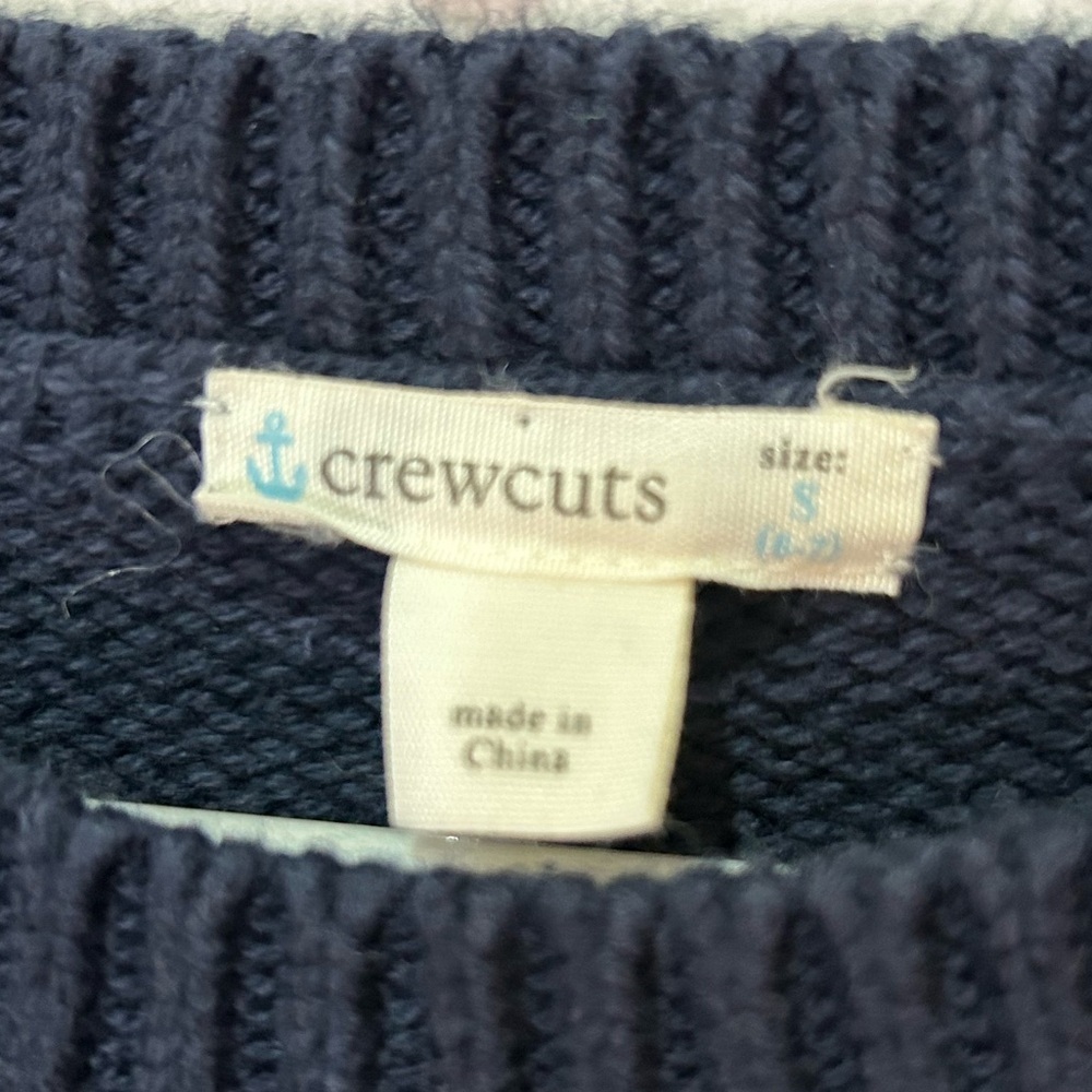 Crewcuts Dark Blue Cable Knit Sweater Small 6-7 - Picture 3 of 3